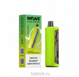 INFLAVE OMEGA Кислое Зеленое Яблоко 10000 затяжек