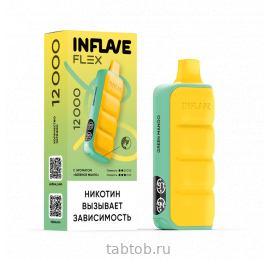 INFLAVE FLEX Зеленое Манго 12000 затяжек