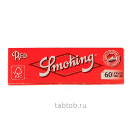 Бумага для самокруток SMOKING REGULAR RED (x60)