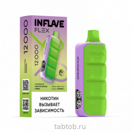 INFLAVE FLEX Кислое Яблоко Слива 12000 затяжек