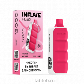 INFLAVE FLEX Малиновое Мороженое 12000 затяжек