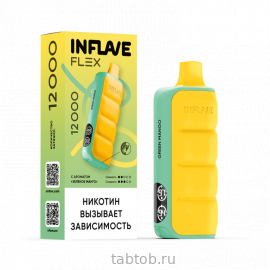 INFLAVE FLEX Зеленое Манго 12000 затяжек